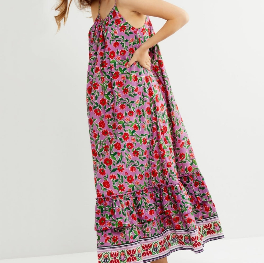 NWT A Pea in the Pod Floral Tiered Maxi Maternity Dress